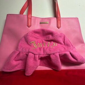 Juicy Couture Pink Bag & Pink Hat